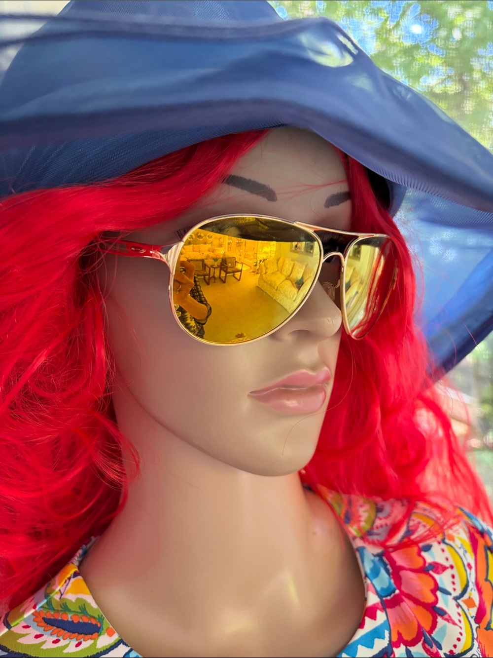 Gold Mirrored Aviator Sunglasses - Women Accessories Oakley Caveat